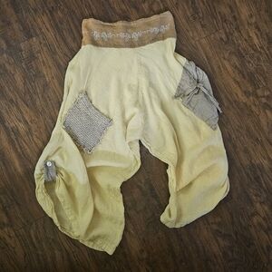 Magnolia Pearl Yellow Patchwork Trousers